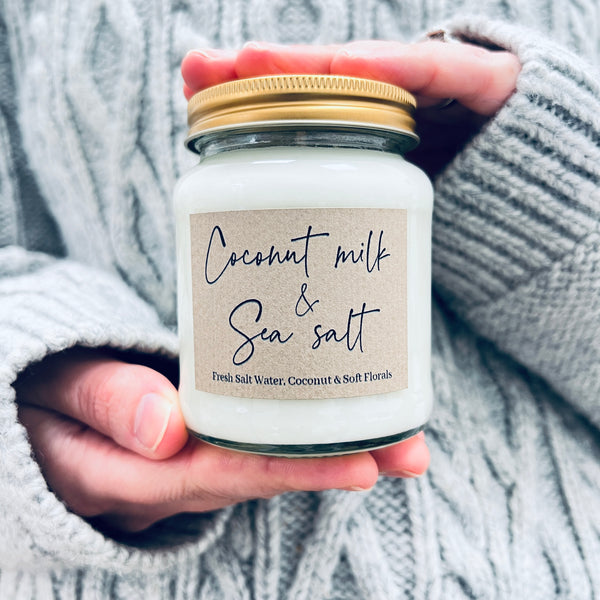 Coconut Milk and Sea Salt Soy Scented Candle