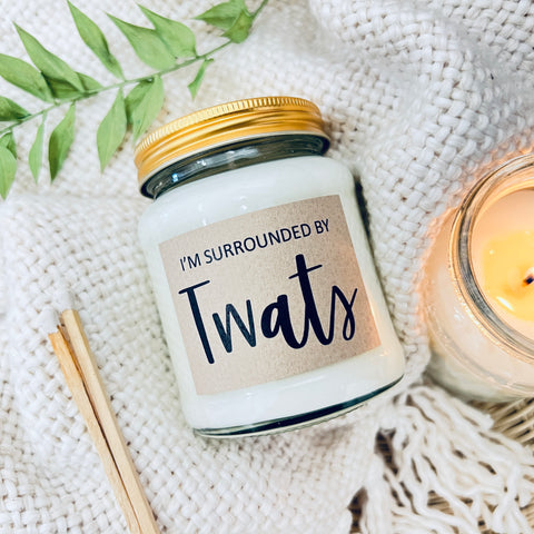 I'm surrounded by twats Scented Soy Candle