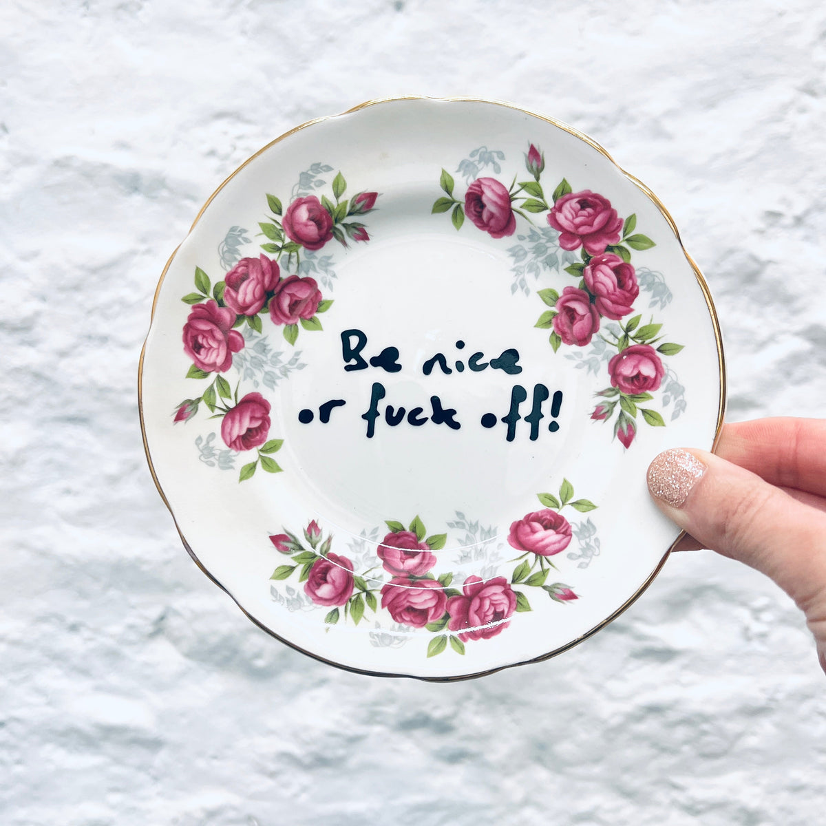 Decorated, Upcycled Vintage Crockery