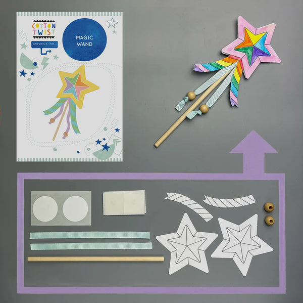 Cotton twist magic wand children’s craft activity