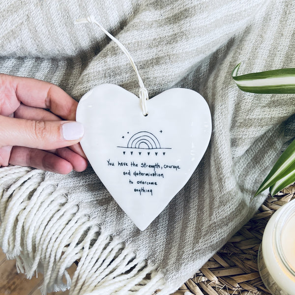 One day at a time... Card And 'Strength' Heart Keepsake Gift