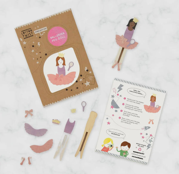 Cotton twist make your own ballerina peg doll