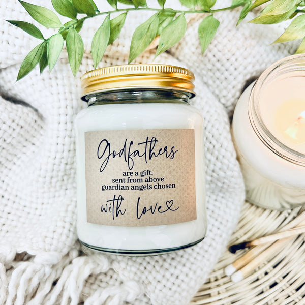 Godmothers are a gift Candle & Dried Flower Gift Set (multiple options; Godparents etc)