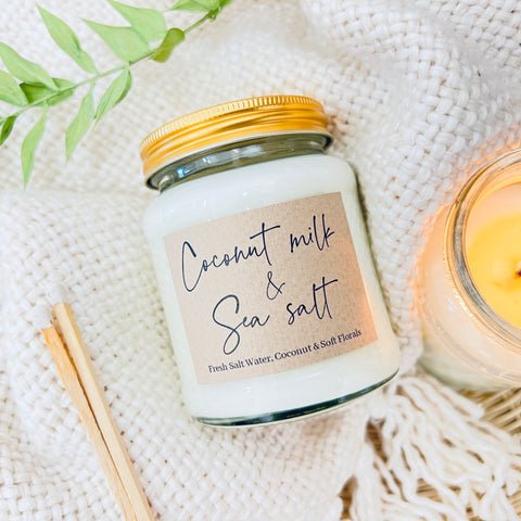 Coconut Milk and Sea Salt Soy Scented Candle