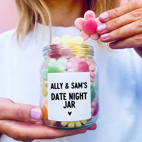 Date Night personalised sweet jar