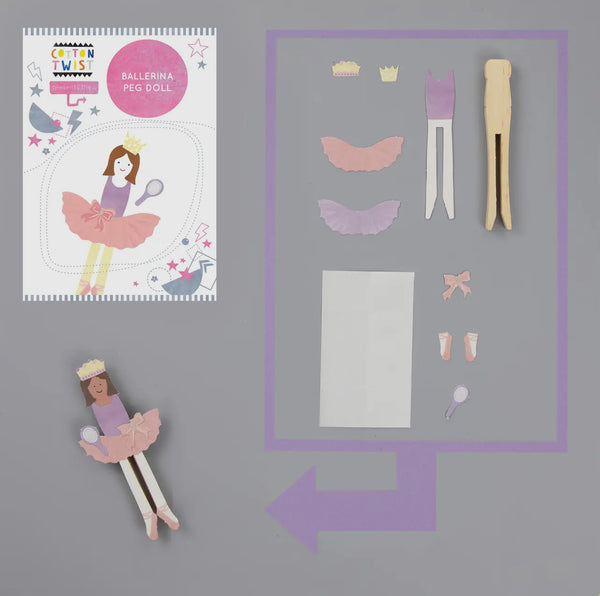 Cotton twist make your own ballerina peg doll
