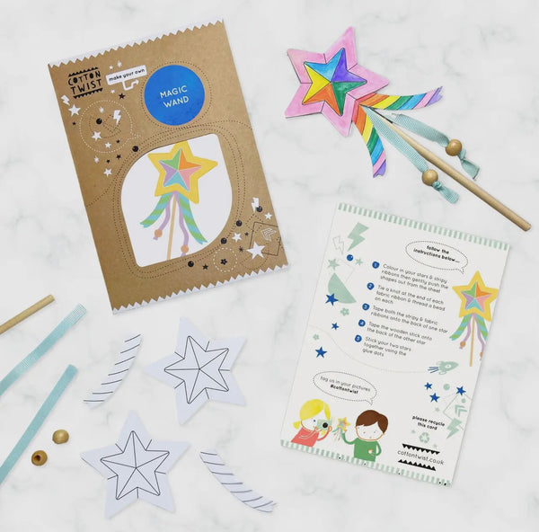 Cotton twist magic wand children’s craft activity