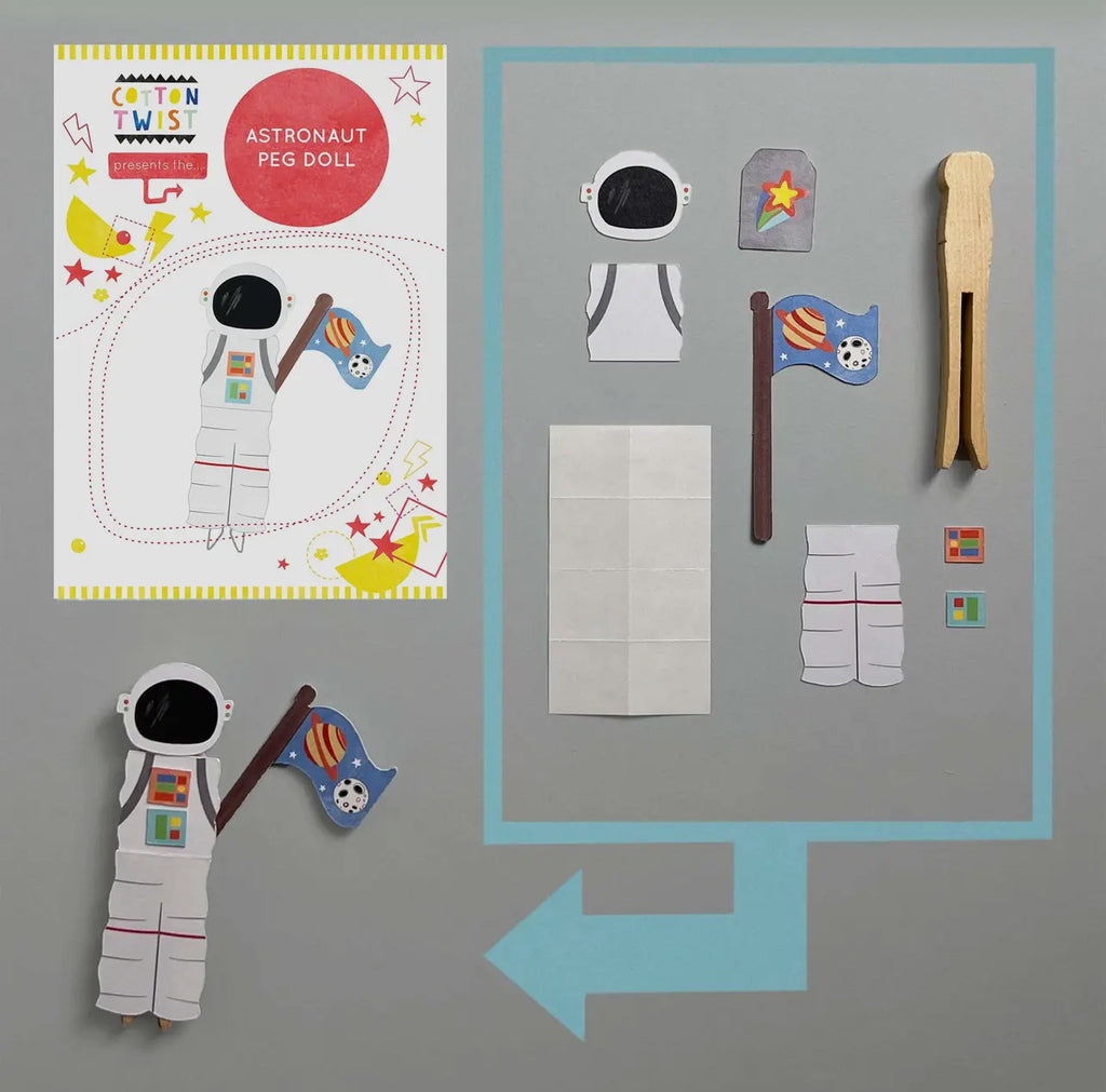 Cotton twist make your own Astronaut peg doll