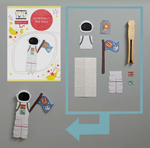 Cotton twist make your own Astronaut peg doll