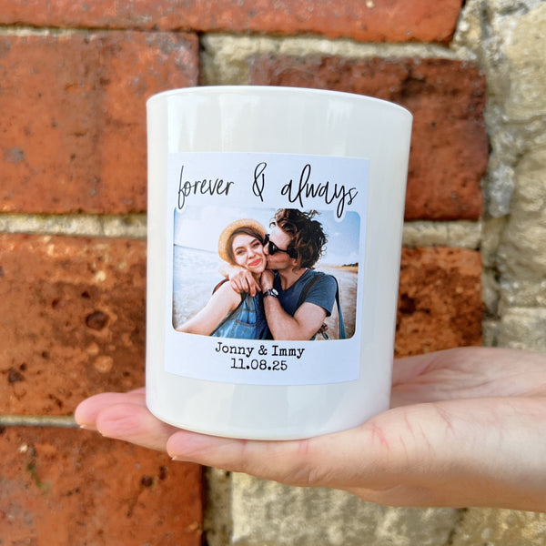 Personalised photo candle - Forever & Always