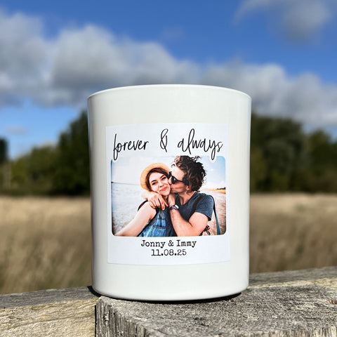 Personalised photo candle - Forever & Always