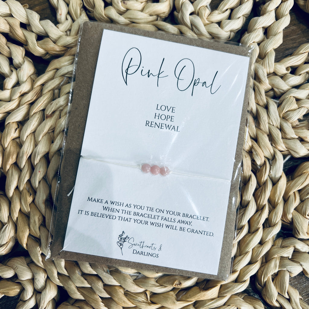 Crystal Wish Bracelet - pink Opal