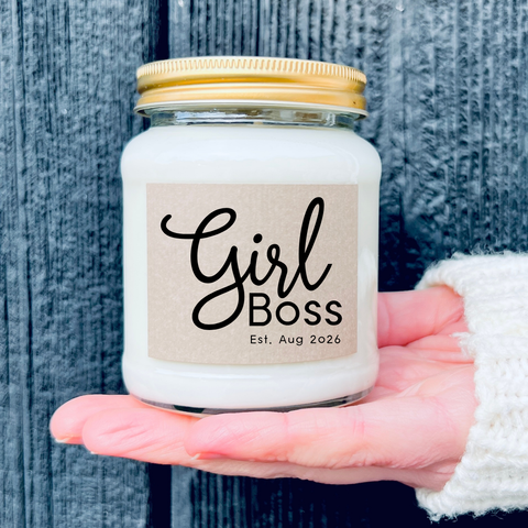 Girl Boss | Personalised Candle | Female Entrepreneur Gift