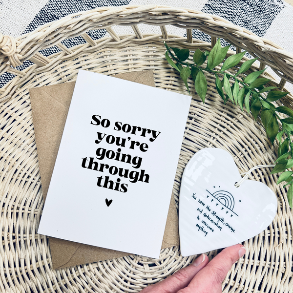 So sorry you're going through this Card And 'Strength' Heart Keepsake Letterbox Gift