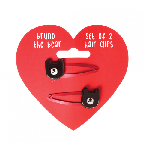 Bruno the bear hair clips