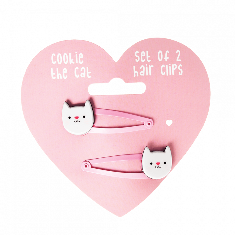 Cookie the cat hair clips