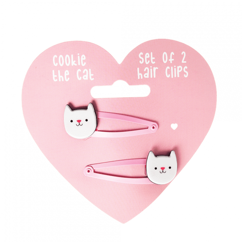 Cookie the cat hair clips