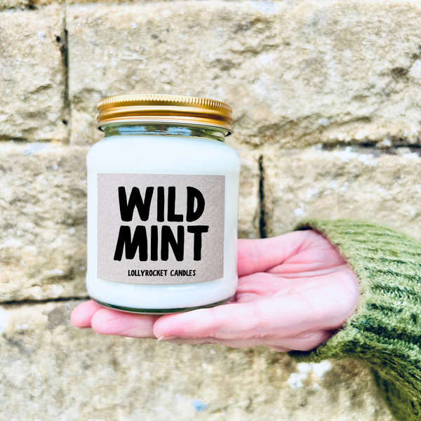 Wild Mint soy scented candle