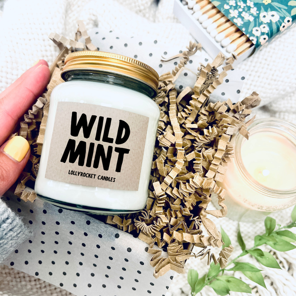 Wild Mint soy scented candle