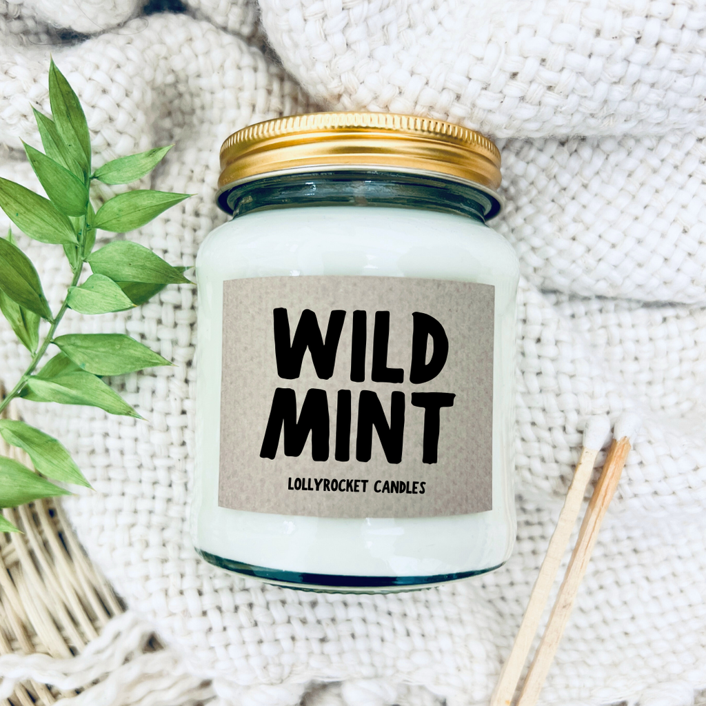 Wild Mint soy scented candle