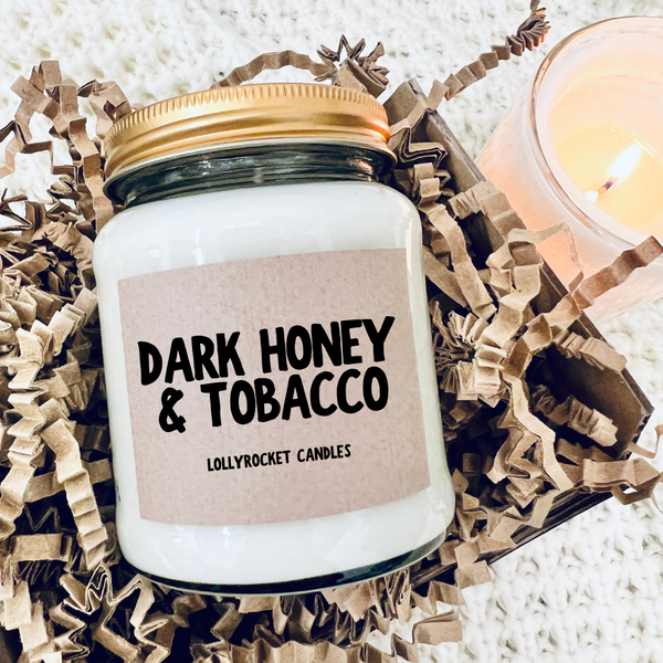 Dark Honey & Tobacco soy scented candle