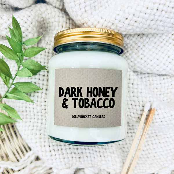 Dark Honey & Tobacco soy scented candle