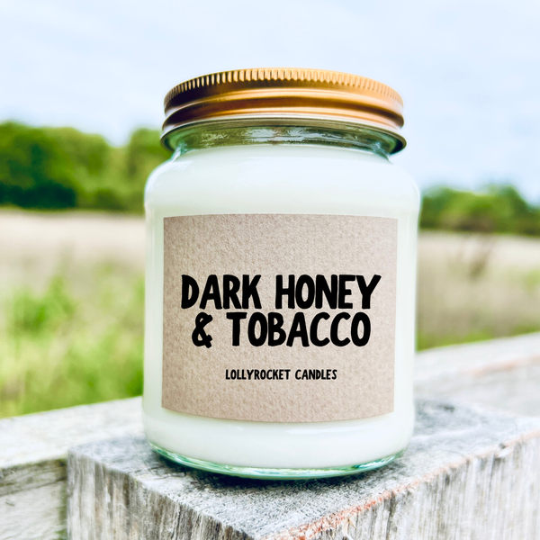 Dark Honey & Tobacco soy scented candle