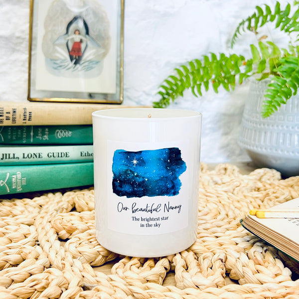 The Brightest Star In The Sky Personalised Remembrance Candle