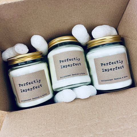 PERFECTLY IMPERFECT / OLD STOCK SURPRISE BOX - THREE CANDLES!