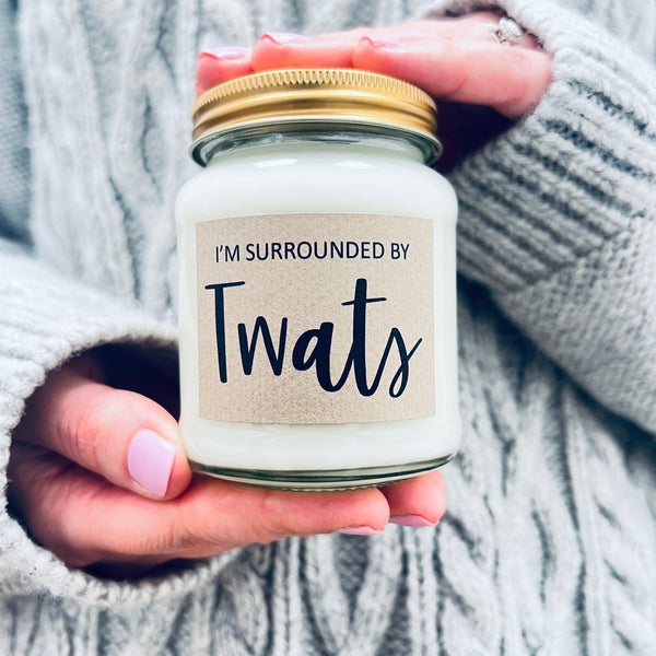 I'm surrounded by twats Scented Soy Candle