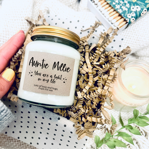 You are a light in my life personalised scented candle