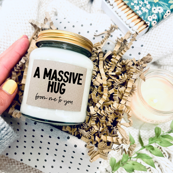 Scented Soy Wax Candle - A massive hug from me to you