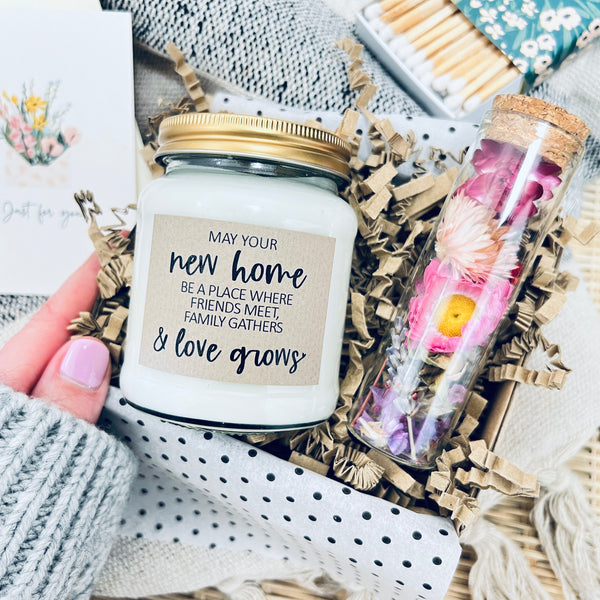 New home Candle & Dried Flower Gift Set