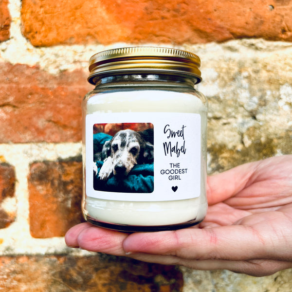 The Goodest Girl Personalised Photo Pet Memorial Candle