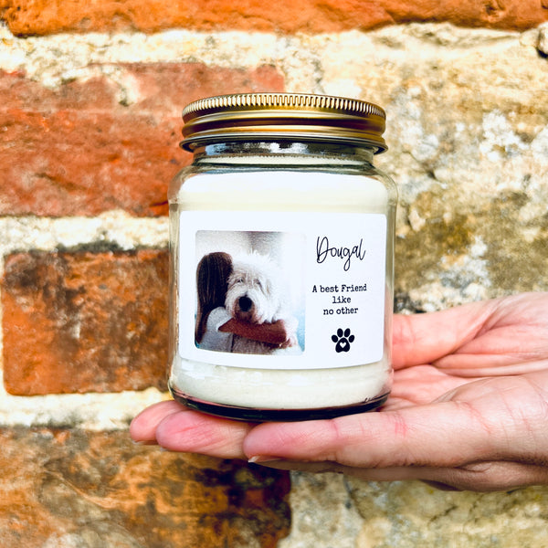 Best friend like no other Personalised Photo Pet Memorial Candle