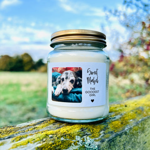 The Goodest Girl Personalised Photo Pet Memorial Candle