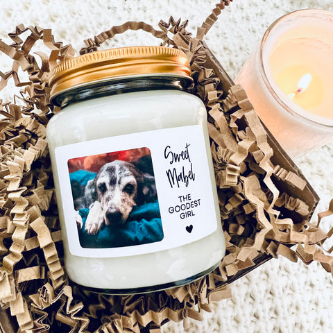 The Goodest Girl Personalised Photo Pet Memorial Candle