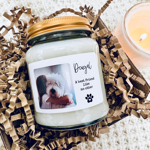 Best friend like no other Personalised Photo Pet Memorial Candle