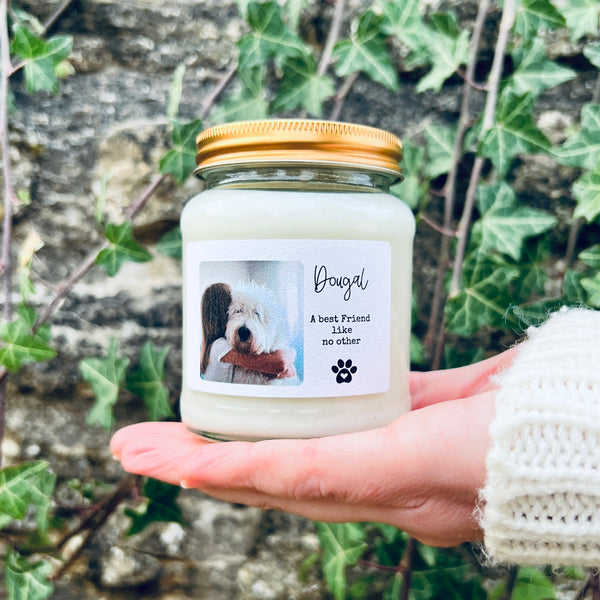 Best friend like no other Personalised Photo Pet Memorial Candle