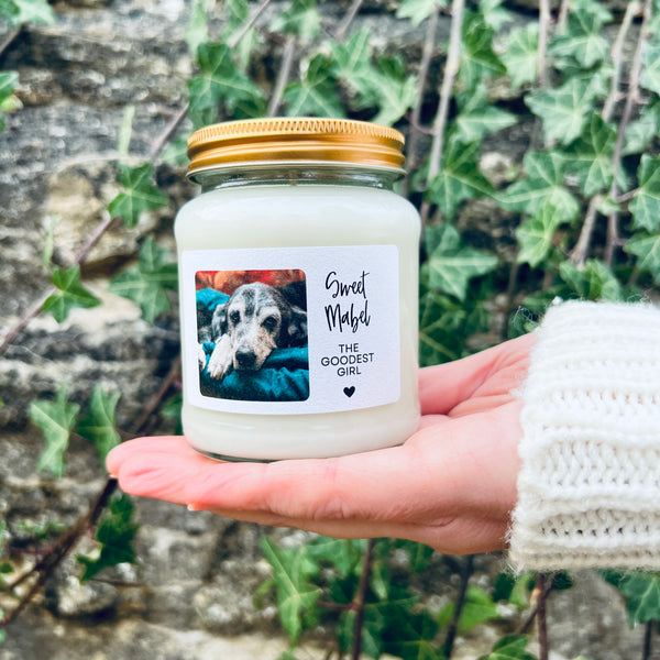The Goodest Girl Personalised Photo Pet Memorial Candle