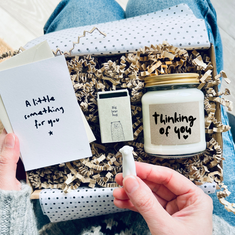 Thinking of you, candle, keepsake and gift note set