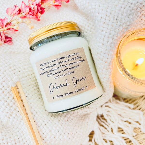 Those we love scented soy candle PERSONALISED VERSION