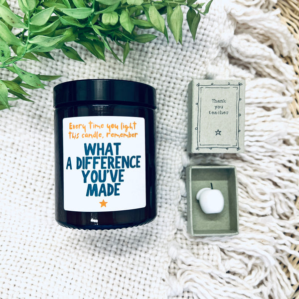 Candle & Keepsake Gift Set - Thank you teacher