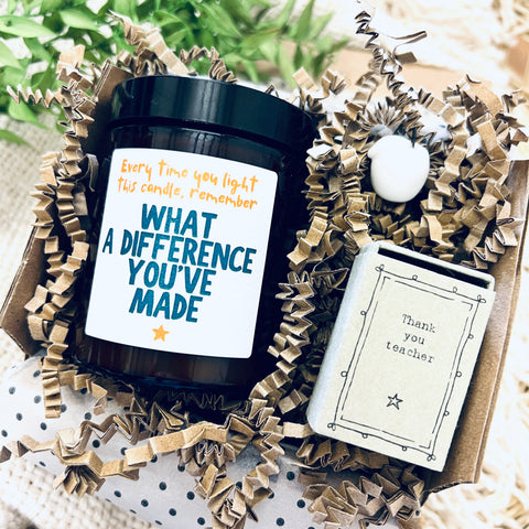 Candle & Keepsake Gift Set - Thank you teacher