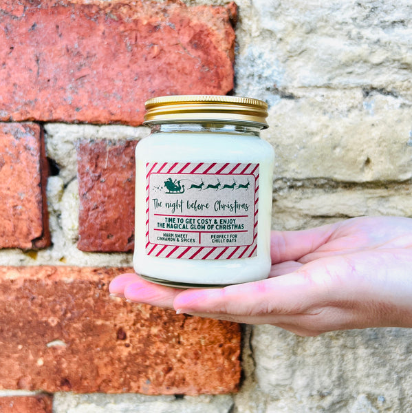 Christmas Scented Soy Wax Candle - Time to get cosy