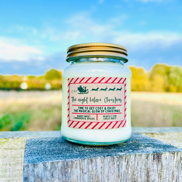 Christmas Scented Soy Wax Candle - Time to get cosy