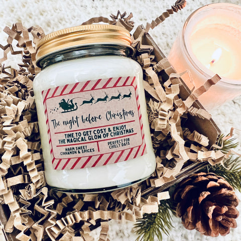 Christmas Scented Soy Wax Candle - Time to get cosy