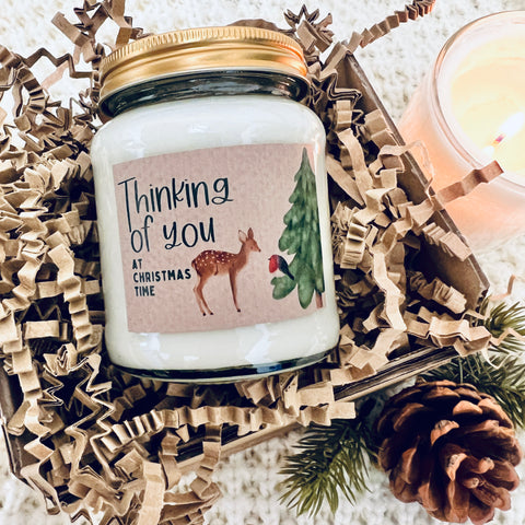 Christmas Scented Soy Wax Candle - Thinking of you