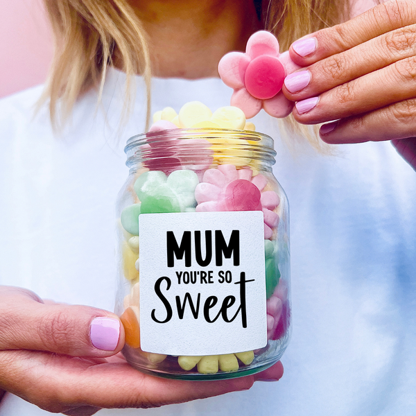 Personalised 'You're so sweet' jar of sweets