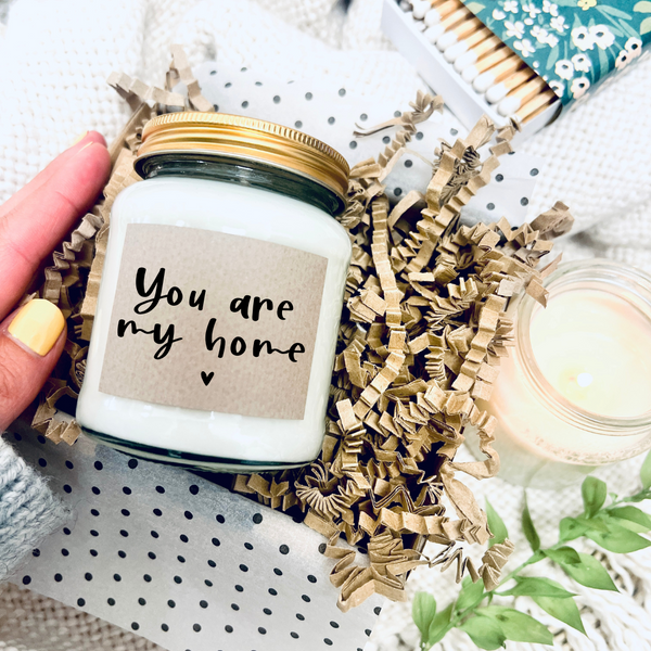 Scented Soy Wax Candle - You Are My Home